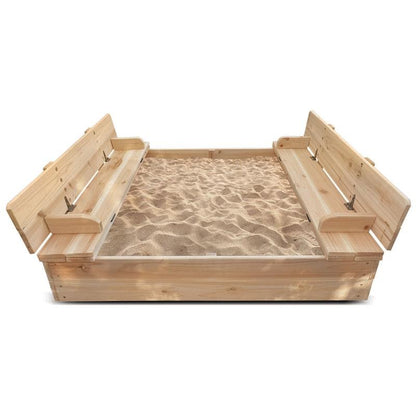 Lifespan Kids Strongbox Square Sandpit - Fun Outdoor Play for Kids