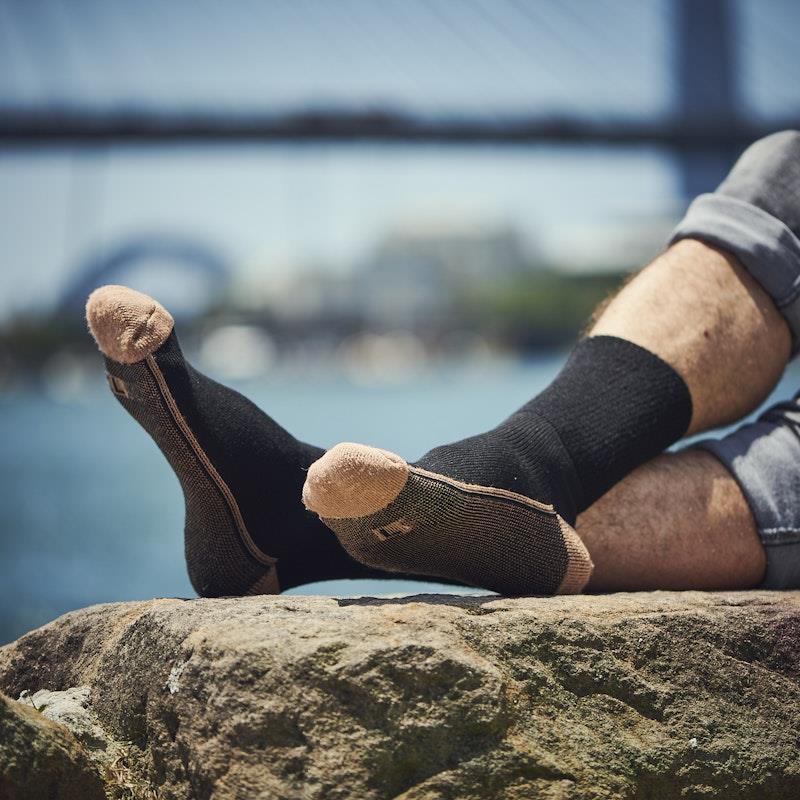 Glucology Copper-Based Loose Top Classic Socks - 2 Pairs Black Small