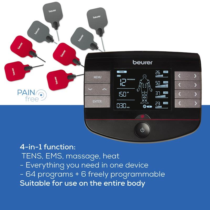 Beurer EM89 Digital TENS/EMS Device with Heat Function - 1 Unit-Auzzi Store
