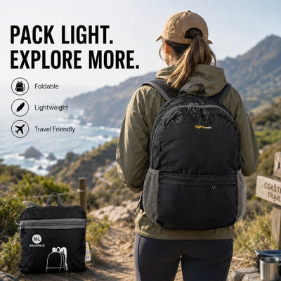 Flightmode 16L Travel Foldable Lightweight Backpack/Daypack 1pc - Perfect for Adventures