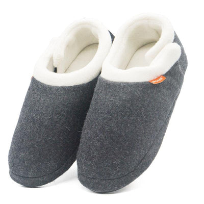 Archline Closed Back Slippers with Arch Support - Comfort Grey Marl, Size 39