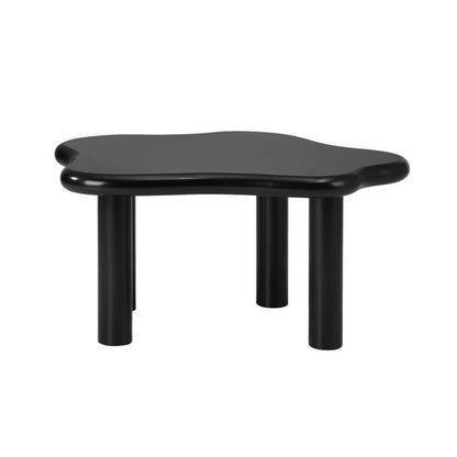 Oikiture Irregular Black Coffee Table - Unique Sofa & Cafe Desk