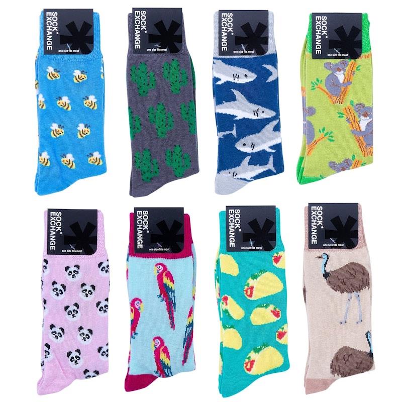 Sock Exchange Wholesale 96 Novelty Socks Bundle - Fun Retail Display Solution-Auzzi Store