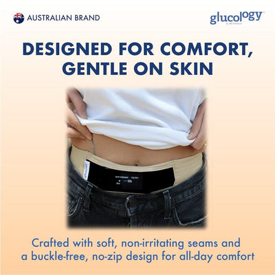 Glucology Insulin Pump Belt - XL, Beige