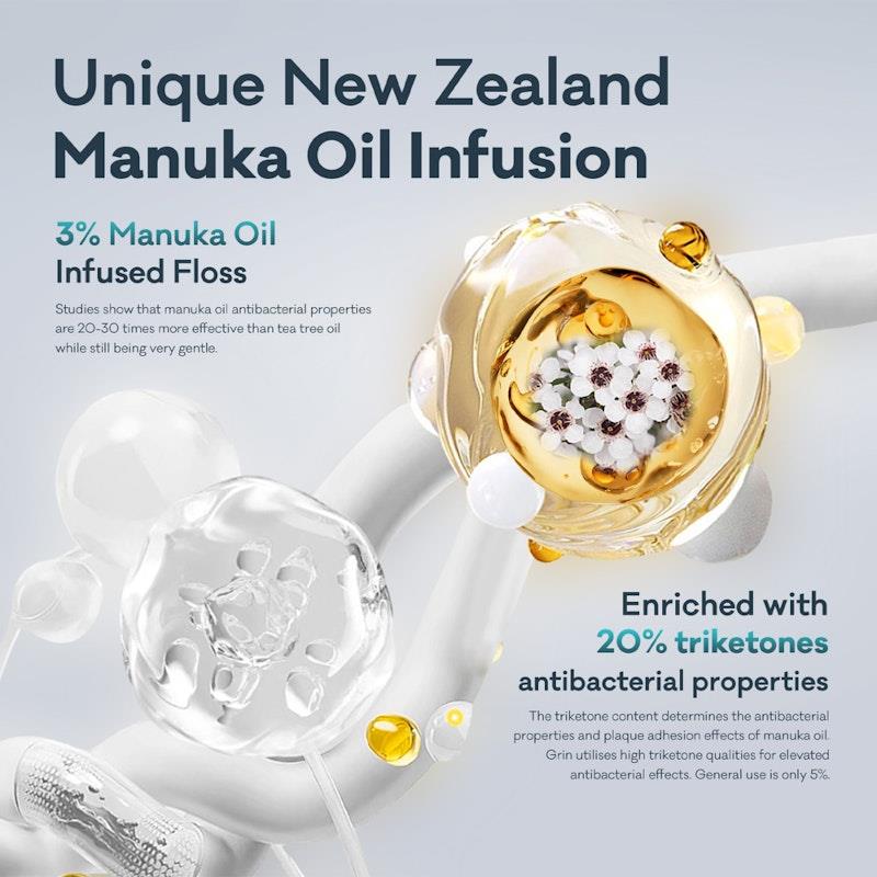 Grin Ultra Smooth Floss Picks 80-Pack Bag x8 Bundle