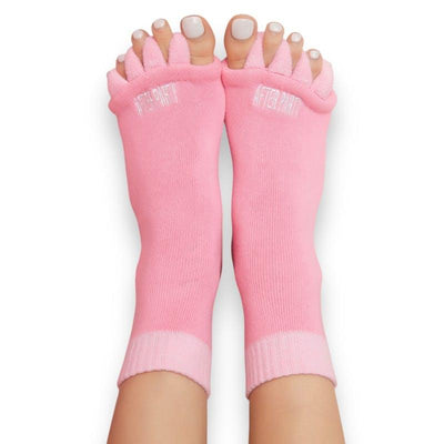 HIGH HEEL JUNGLE The After Party Premium Cotton Toe & Foot Alignment Socks + Silicon Gel Toe Spreader & Foot Alignment Separators Bundle