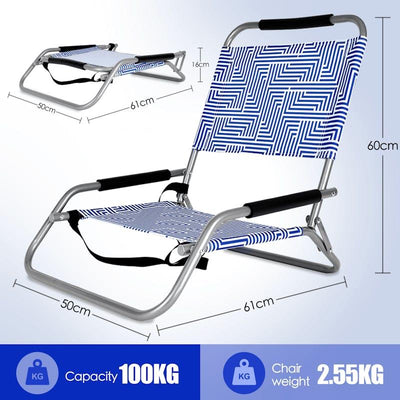 Lazy Dayz Foldable Beach Chair - Makena 2-Piece Set