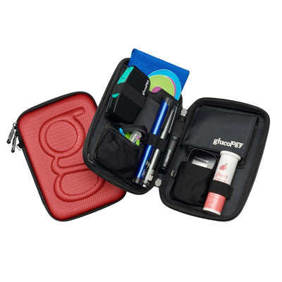 Glucology Travel Classic Case for Blood Glucose Monitors - Red