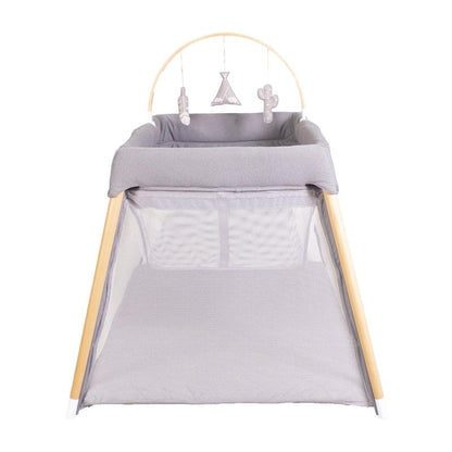 Bebecare Zuri Timber Travel Cot Natural - Safe & Stylish