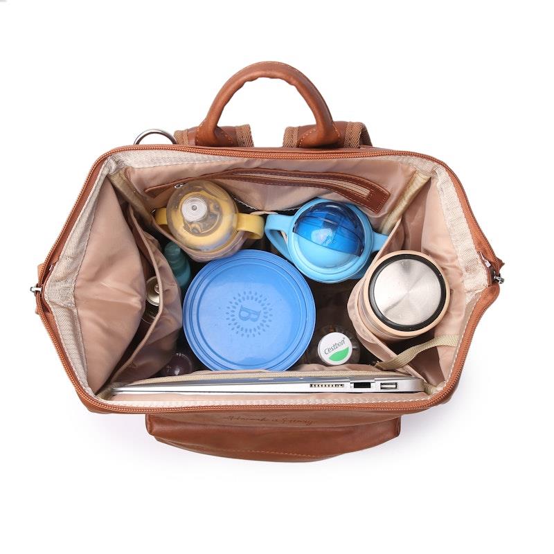 Hannah & Henry Vintage Nappy Bag Backpack - Brown