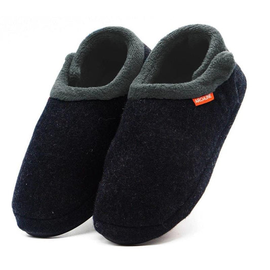 Archline Closed Back Slippers with Arch Support - Comfort Charcoal Marl, Size 37