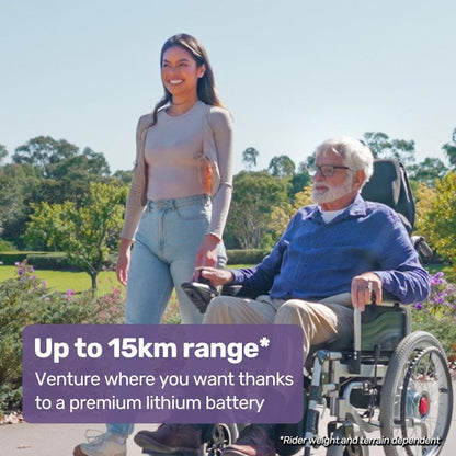 Equipmed Power Electric Wheelchair - XL Wide Bariatric Chair with Recline Adjustment