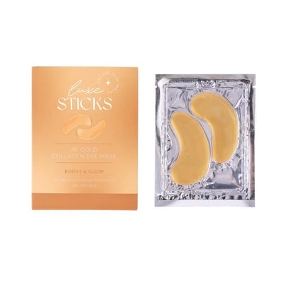 LuxeSticks 24K Gold & Collagen Crystal Eye Mask - 5PC Pack