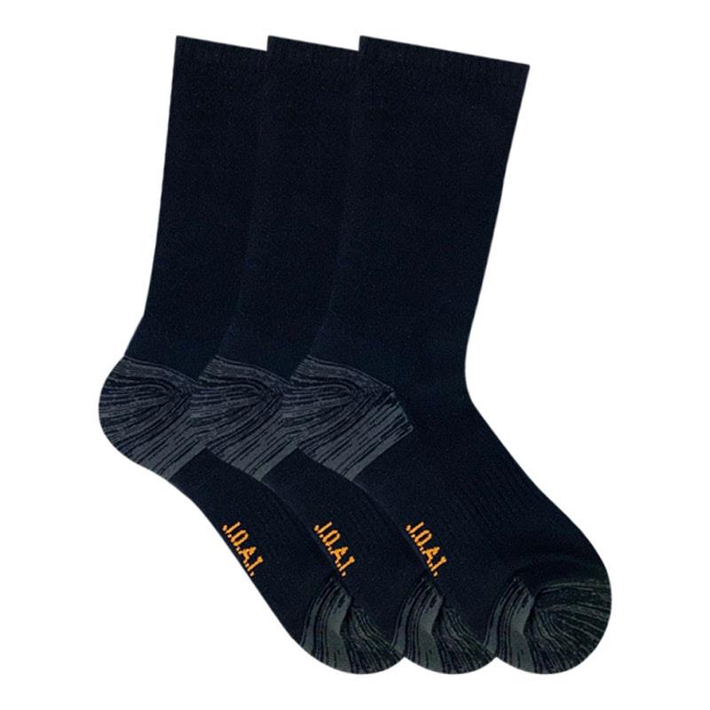 Jack of All Trades 12 Pairs of Men's Top to Toe Comfort Socks - Black Size 6-10-Auzzi Store