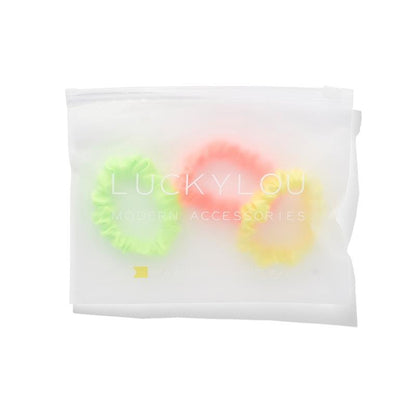 Lucky Lou Gelati Minis Pack - Vibrant Satin Scrunchies
