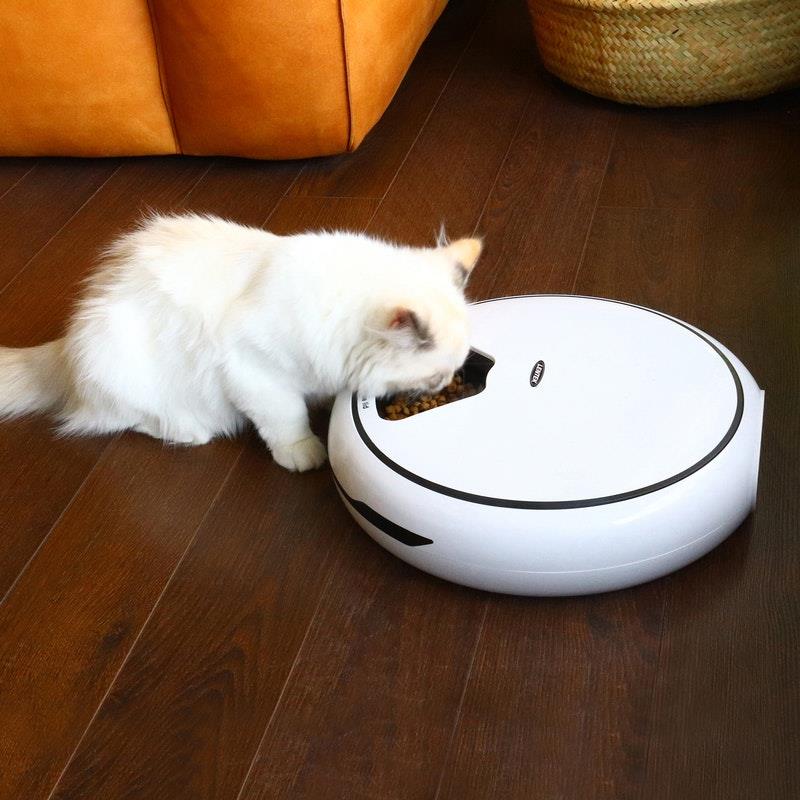 Lentek 5 Meal Automatic Pet Feeder with Voice Message White - Smart Feeding Solution