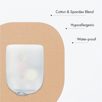 Glucology 25 Pack CGM Patches for Omnipod - Beige