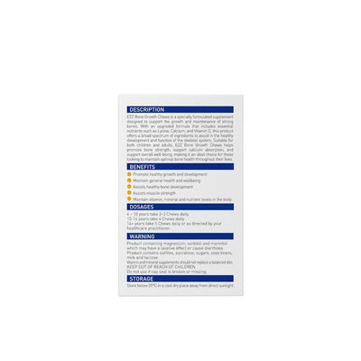 EZZ Bone Growth Chews with Calcium & Vitamin D - 120 Tablets