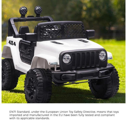 Mazam Kids Electric Ride On Car Jeep - White-Auzzi Store