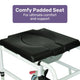 Equipmed Rolling Commode Shower Chair with Wheels - Black – view 3 - Auzzistore
