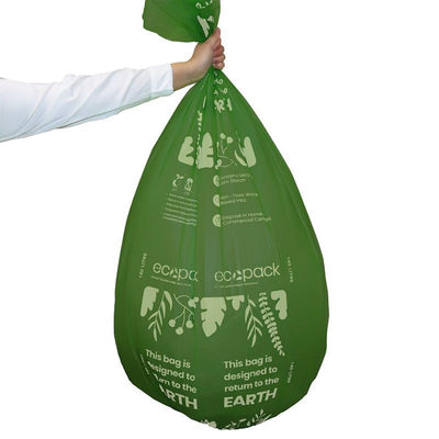 Ecopack 140L Compostable Wheelie Bin Bags - Bundle of 3 Rolls/15 Bags