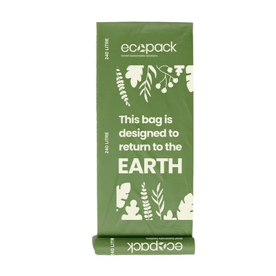 Ecopack 240L Compostable Wheelie Bin Bags - Bundle of 3 Rolls/15 Bags