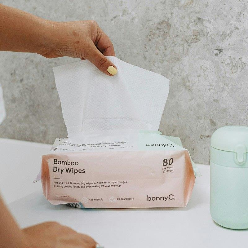 bonnyC Ultimate Wipes Box - 24 Pack of Bamboo Dry Wipes