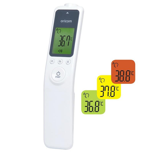 Oricom Baby HFS1000 Non-Contact Infrared Thermometer & 02SD Duck Digital Bath Thermometer Bundle – view 2 - Auzzistore