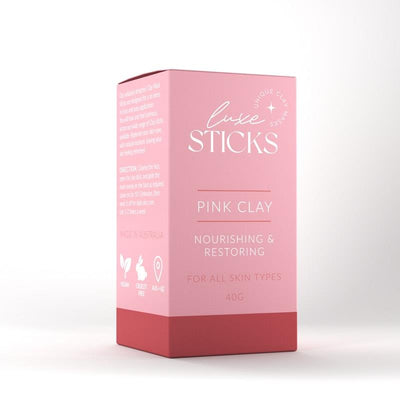 LuxeSticks Pink Mineral Clay Stick - 40g