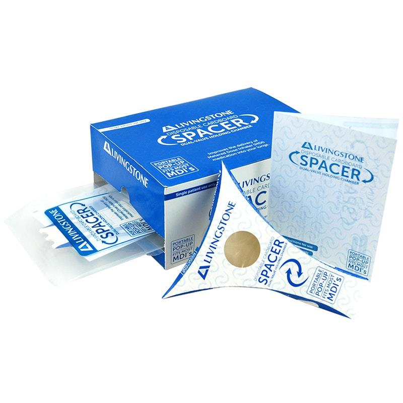 Livingstone Biodegradable Cardboard Asthma Spacer - 25 Pack