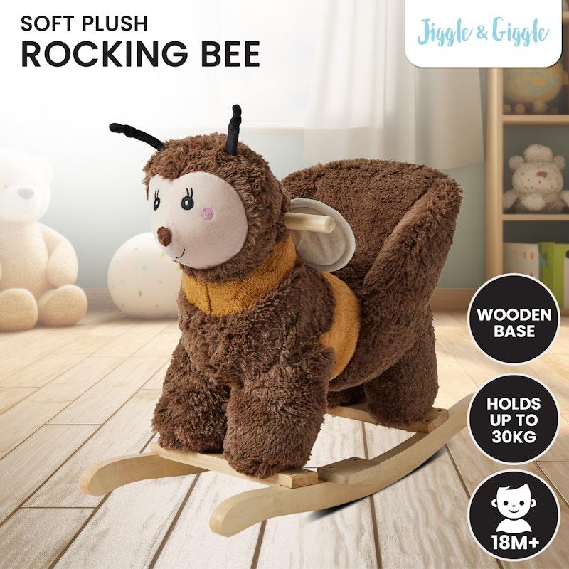 Jiggle & Giggle Soft Plush Toy Rocker Bee - Buzzing Fun for Kids