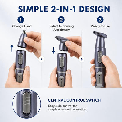 Remology Rechargeable Precision Nose and Ear Trimmer - 1 Unit