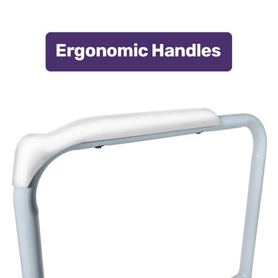 Equipmed Over Toilet Support Frame - Safety Grab Rail Aid (125Kg Max Capacity)