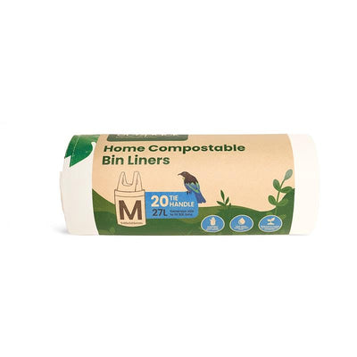 Ecopack 27L Compostable Bin Liners - Eco-Friendly Medium Bundle (4 Rolls/80 Bags)