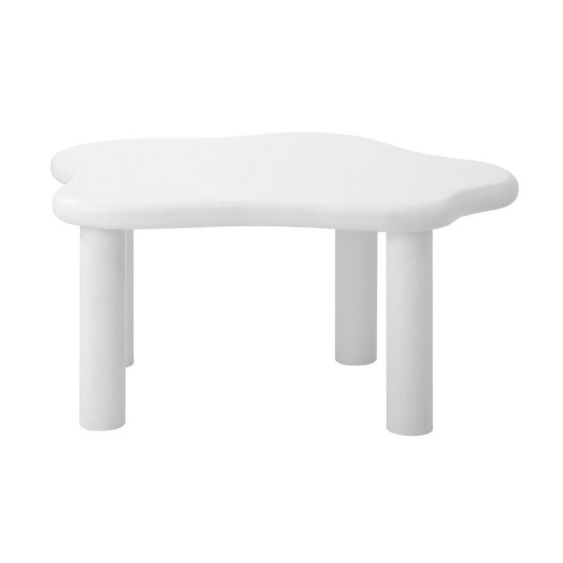 Oikiture Irregular White Coffee Table - Unique Sofa & Cafe Desk