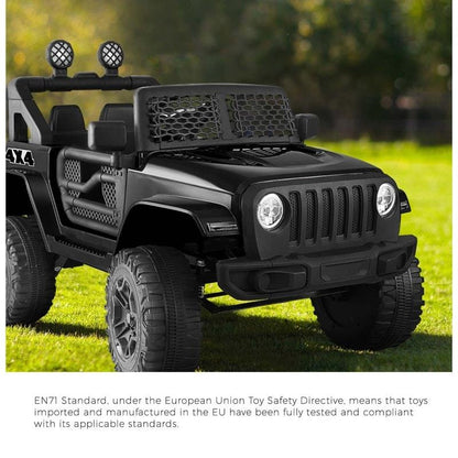 Mazam Kids Ride On Car - 12V Electric Jeep Remote Control Vehicle - Black