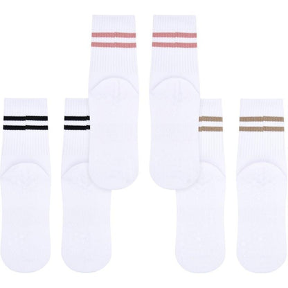 High Heel Jungle Varsity Premium Combed Cotton Full Grip Pilates/Yoga Socks - Multi-colour Bundle-Auzzi Store