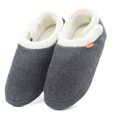 Archline Slippers - Closed Back Arch Support Comfort Grey Marl Size 45