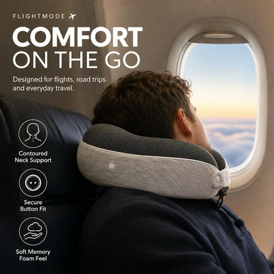 Flightmode Compact Luxury Memory Foam Travel Pillow - One Size