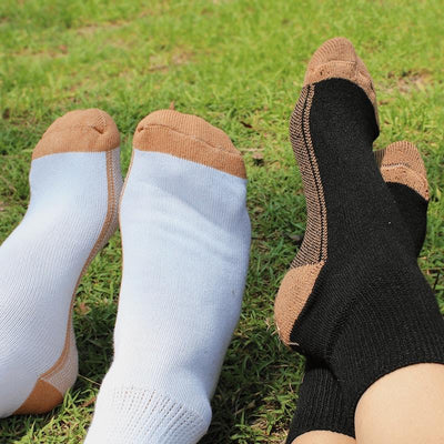 Glucology Copper-Based Loose Top Classic Socks - 2 Pairs Black Large