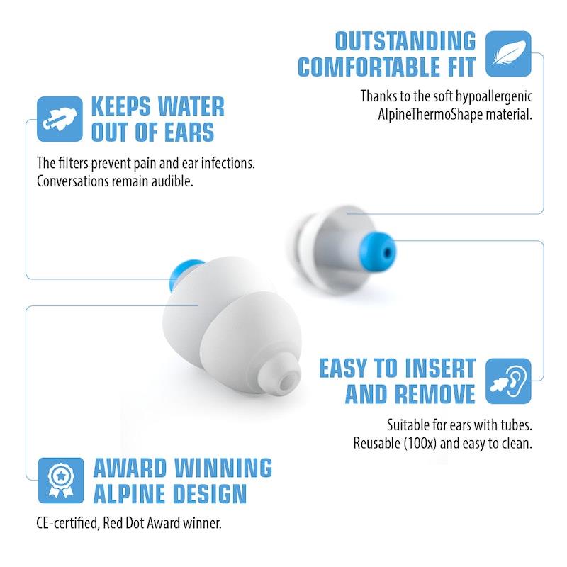 Alpine SwimSafe Earplugs - 1 Set per Pack