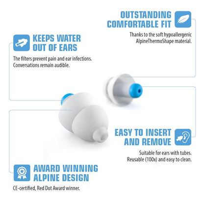 Alpine SwimSafe Earplugs - 1 Set per Pack