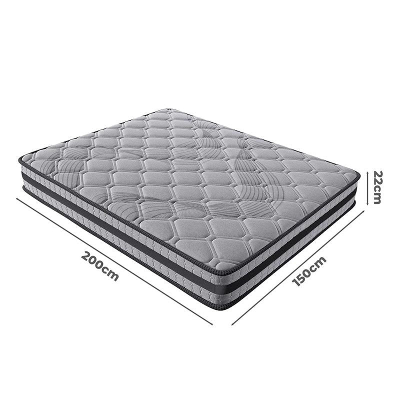 Lavio Pocket Spring Mattress with Memory Foam - Medium Firm 22cm UK Size