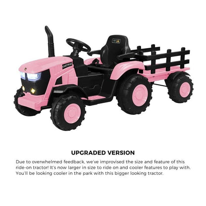 Mazam XL SIZE Kids Ride-On Car Tractor 12V Remote Control Electric Toy - Pink-Auzzi Store