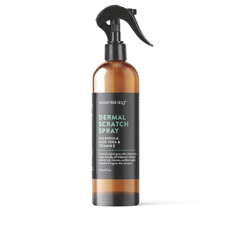 Essential Dog Sensitive Skin Care Pack - Shampoo, Conditioner, Balm & Dermal Scratch Spray 3x250ml, 1x50g