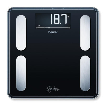 Beurer BF400B Digital Glass Body Fat Scale: Signature Line Black 1 Unit - Track Your Health