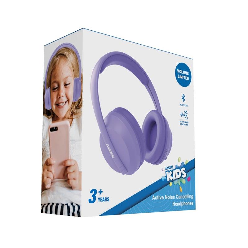 Laser ANC Kids Wireless Headphones - Volume-Limited in Lilac-Auzzi Store