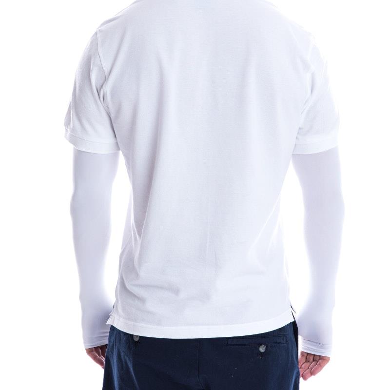 SParms UPF50+ Sun Protection Arm Sleeves with Thumbhole (White) - Small