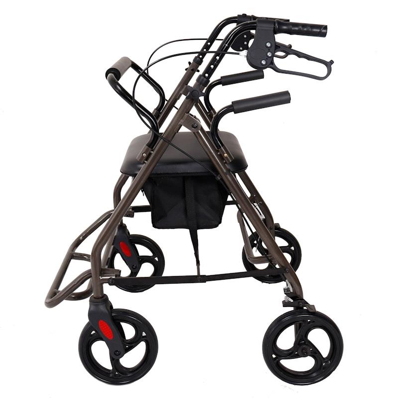 Orthonica Foldable Aluminum Rollator Walker - Grey