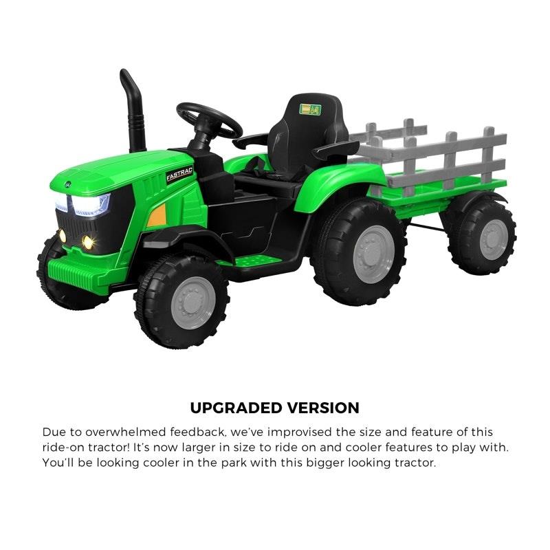 Mazam Kids Ride On Tractor - 12V Remote Control Electric Toy - XL Green
